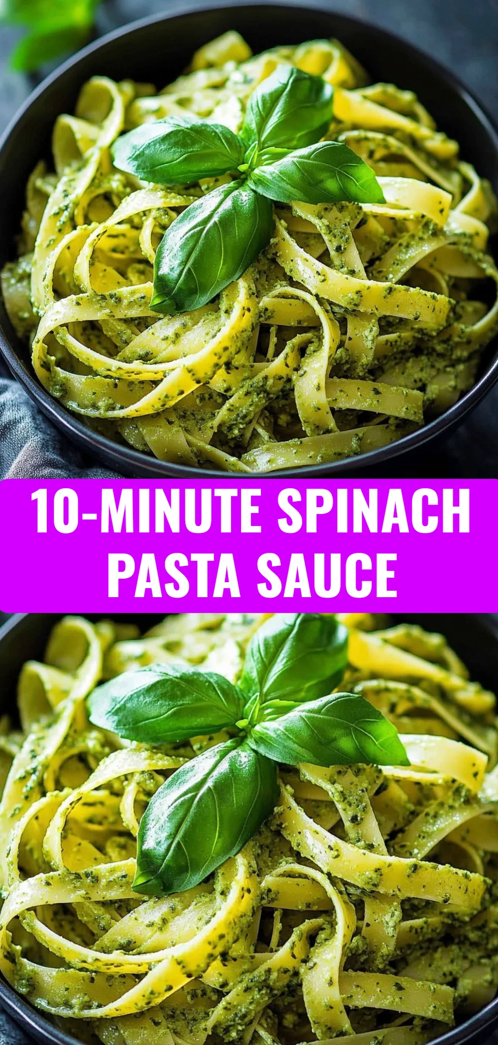 10-Minute Spinach Pasta Sauce