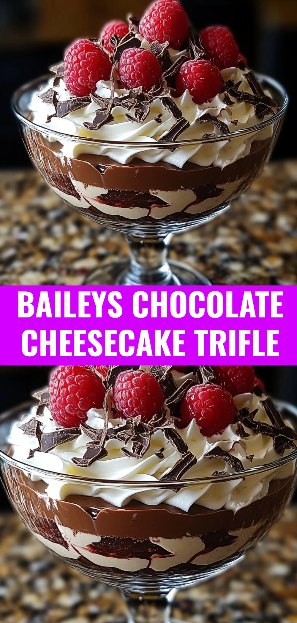 Baileys Chocolate Cheesecake Trifle