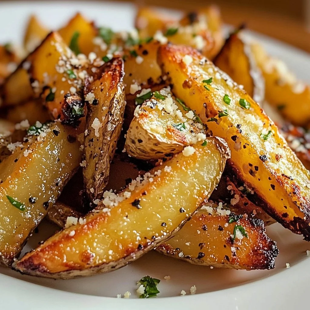 Crispy Baked Parmesan Garlic Fries