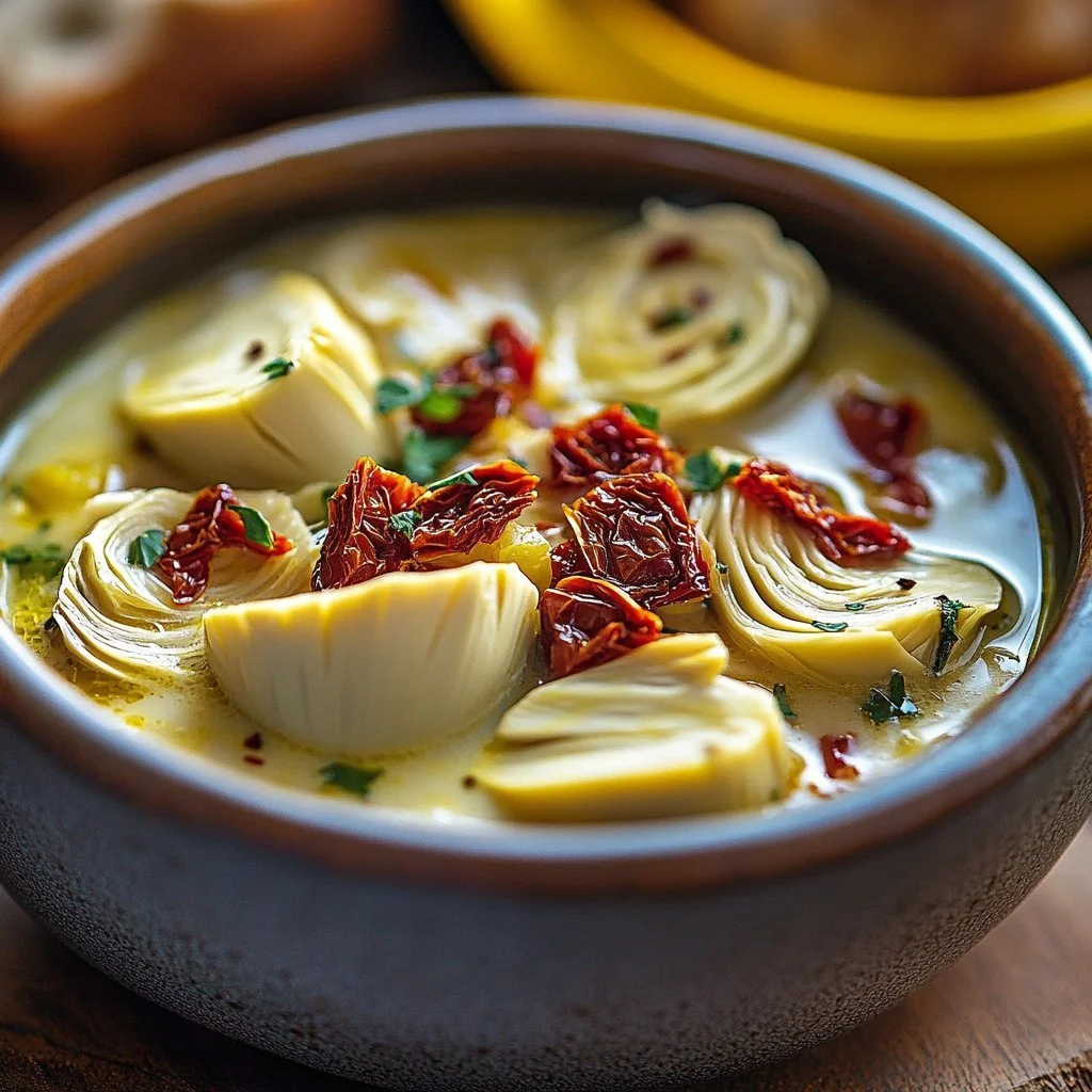 Lemony Tuscan Artichoke Soup