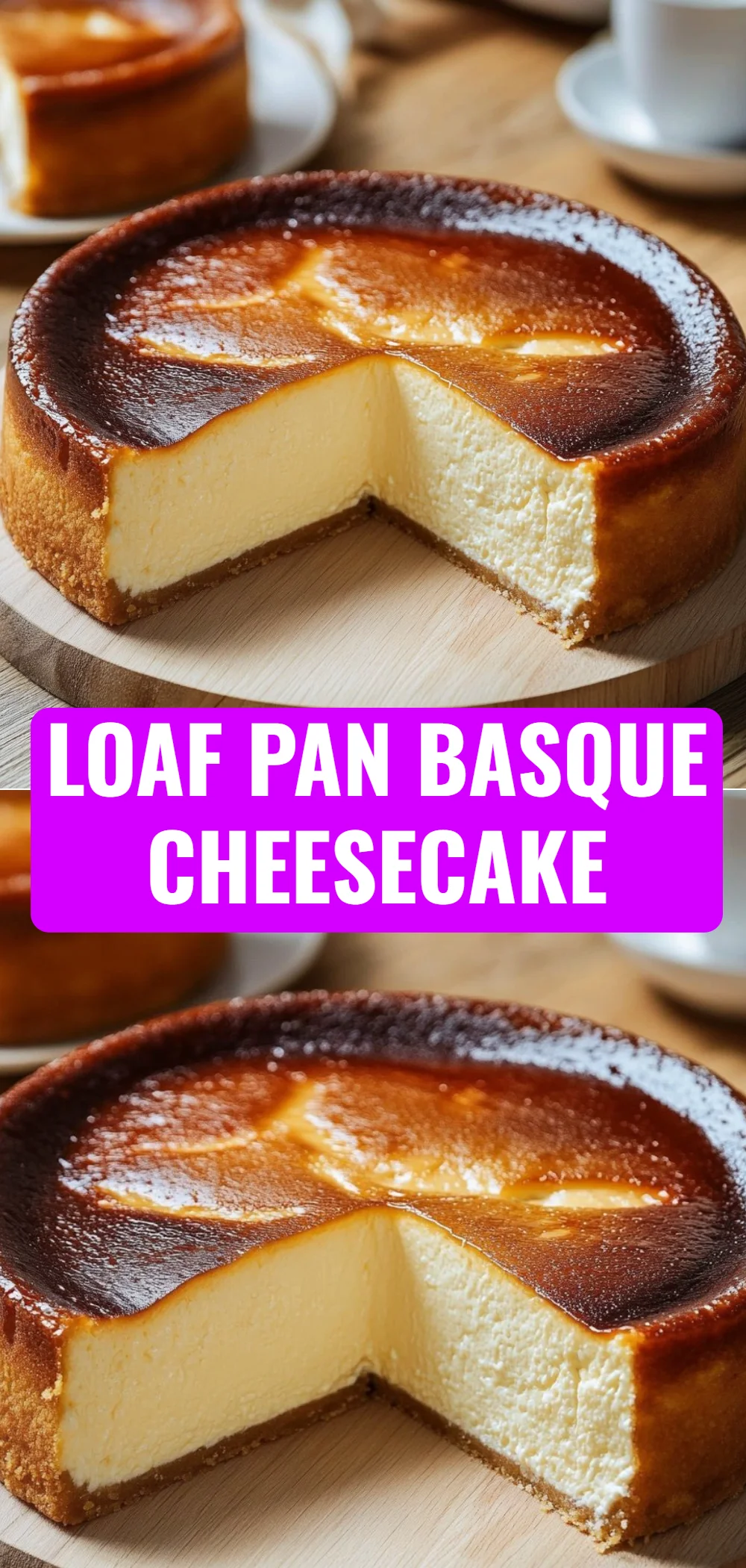 Loaf Pan Basque Cheesecake